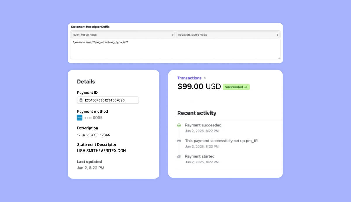 setting a statement descriptor in the Swoogo + Stripe integration