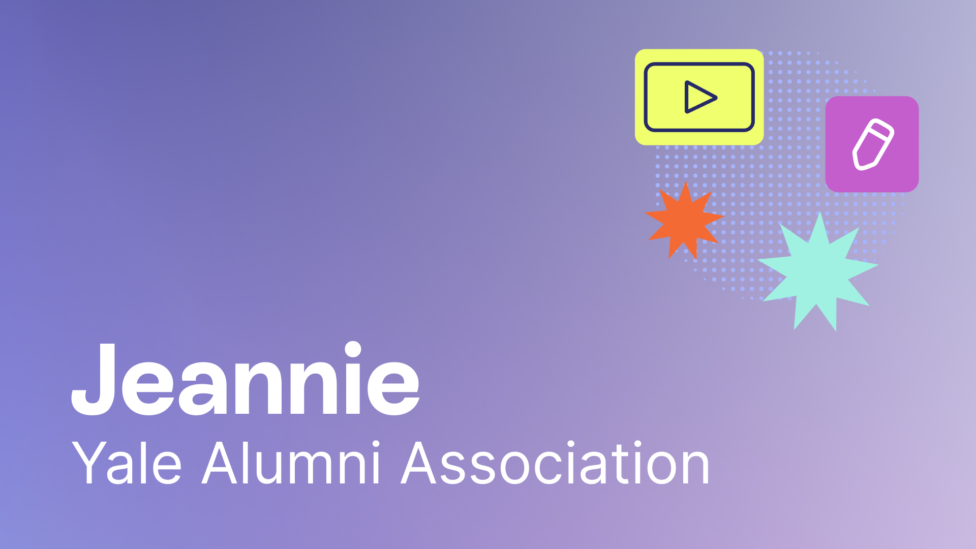 Jeannie from Yale Alumni Association