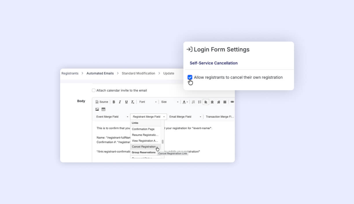 allow registrant cancellation