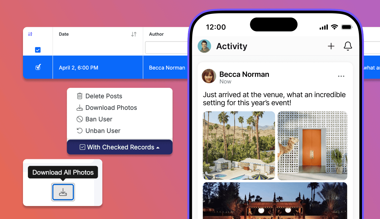 Go Attend Activity Feed for attendees to post and interact