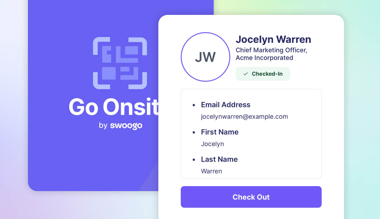 session check out in Go Onsite app